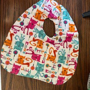 Bright Cats Xtra Large Bib (2)  handmade